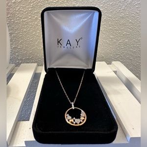 Diamond Heart Necklace 1/6 ct tw 10K Rose Gold 18"